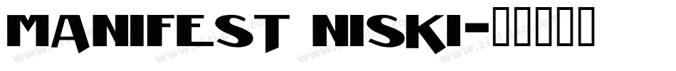 Manifest Niski字体转换